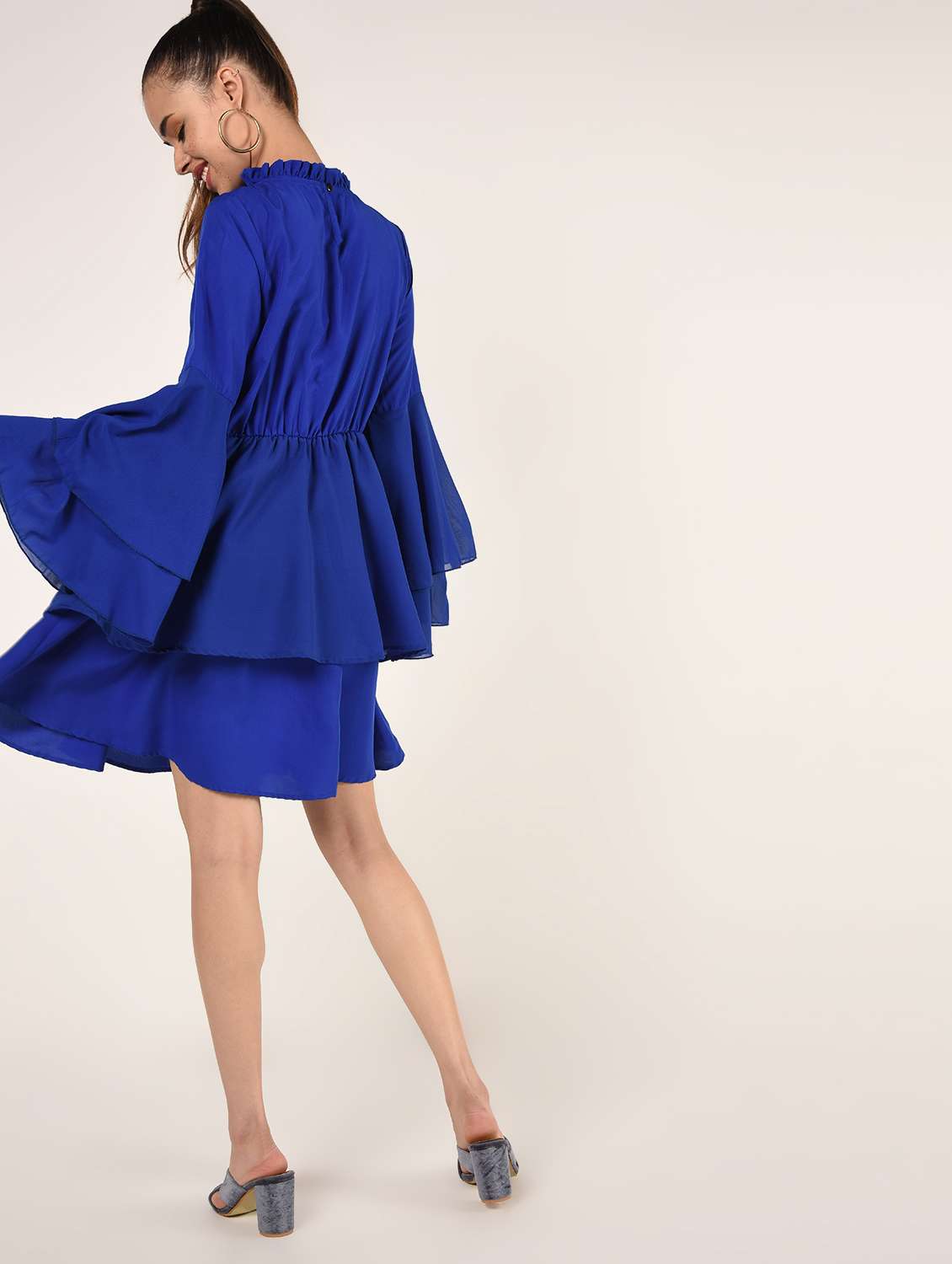 bell sleeves flared dress  - 16802279 -  Standard Image - 2