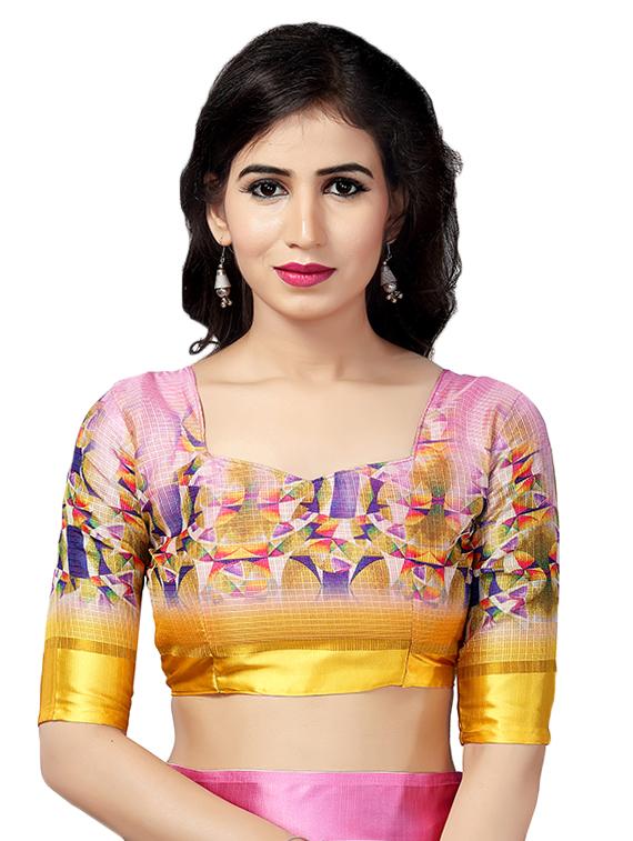 floral printed saree with blouse - 16805460 - Standard Image - 2