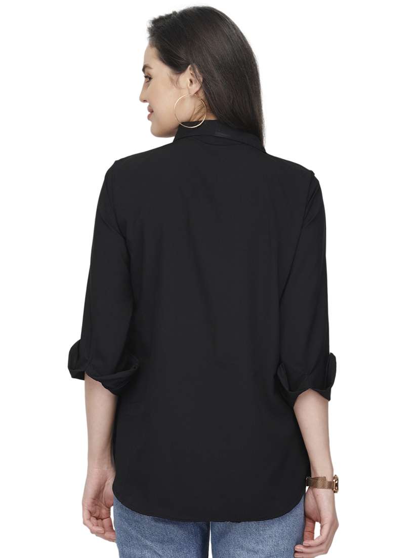 roll up sleeved solid shirt  - 16806366 -  Standard Image - 2