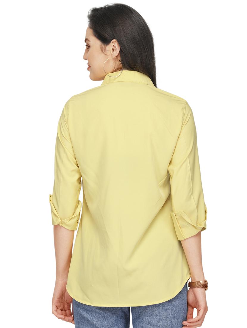 roll up sleeved solid shirt - 16806370 - Standard Image - 2
