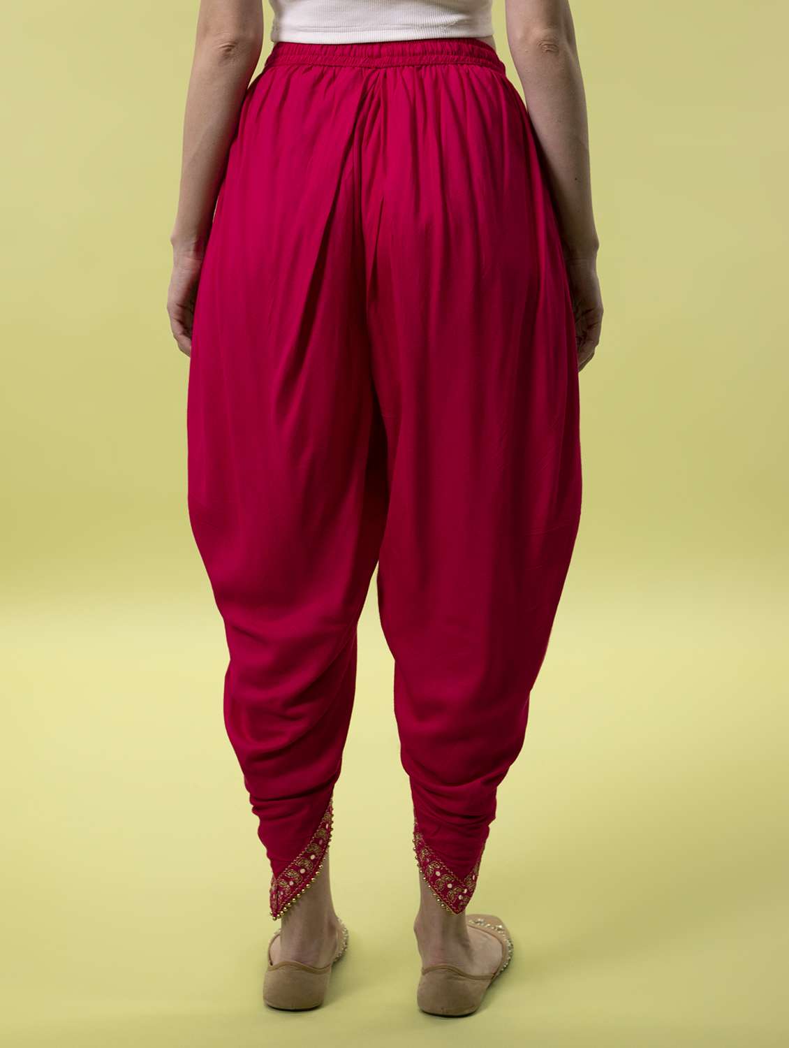 pink lace detailed dhoti salwar - 16808399 -  Standard Image - 2