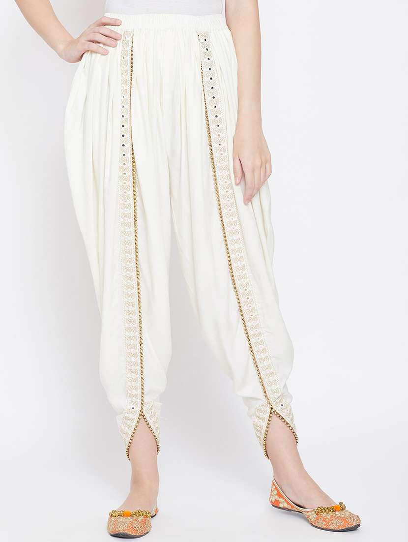lace detailed dhoti salwar