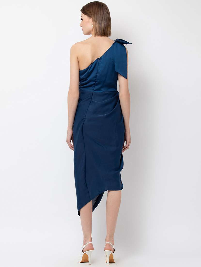 women's asymmetric solid dress - 16810018 -  Standard Image - 2