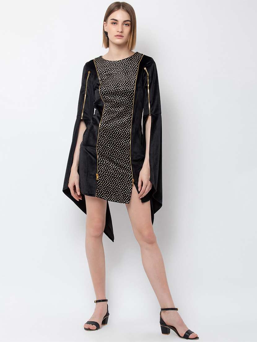 women's sheath micro print dress