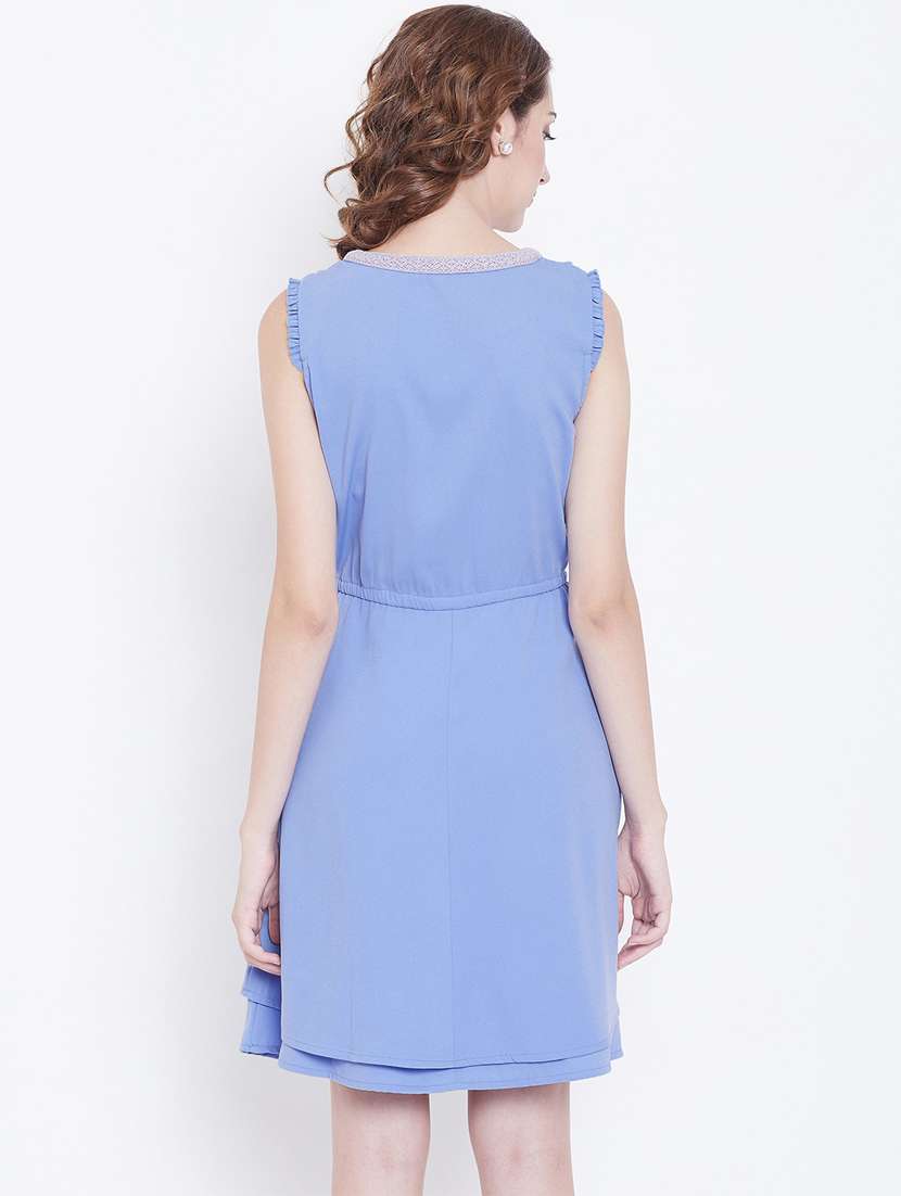 women's fit & flare solid dress - 16810034 -  Standard Image - 2