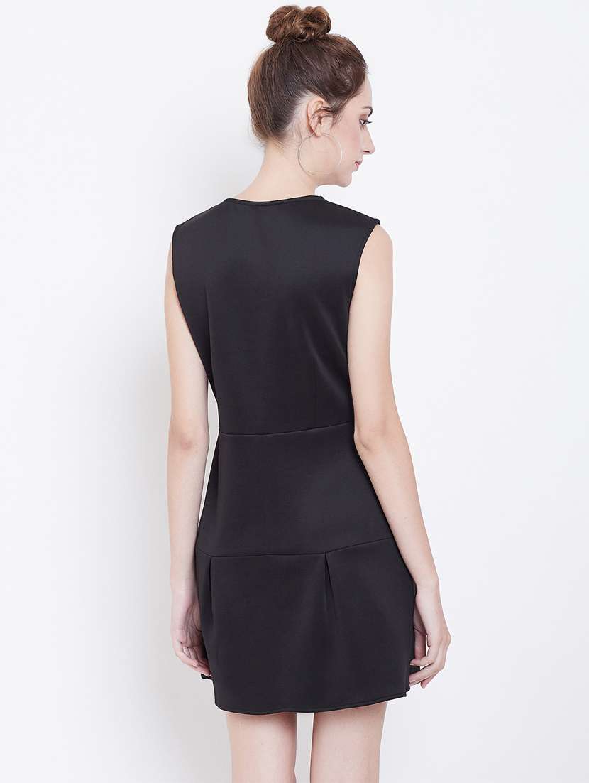 women's fit & flare solid dress - 16810035 -  Standard Image - 2