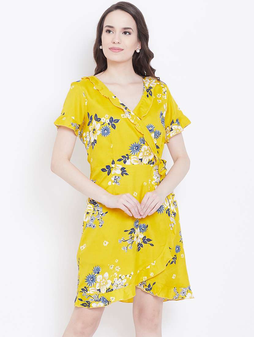 women's wrap floral dress