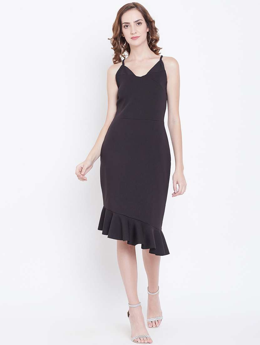 women's sheath solid dress