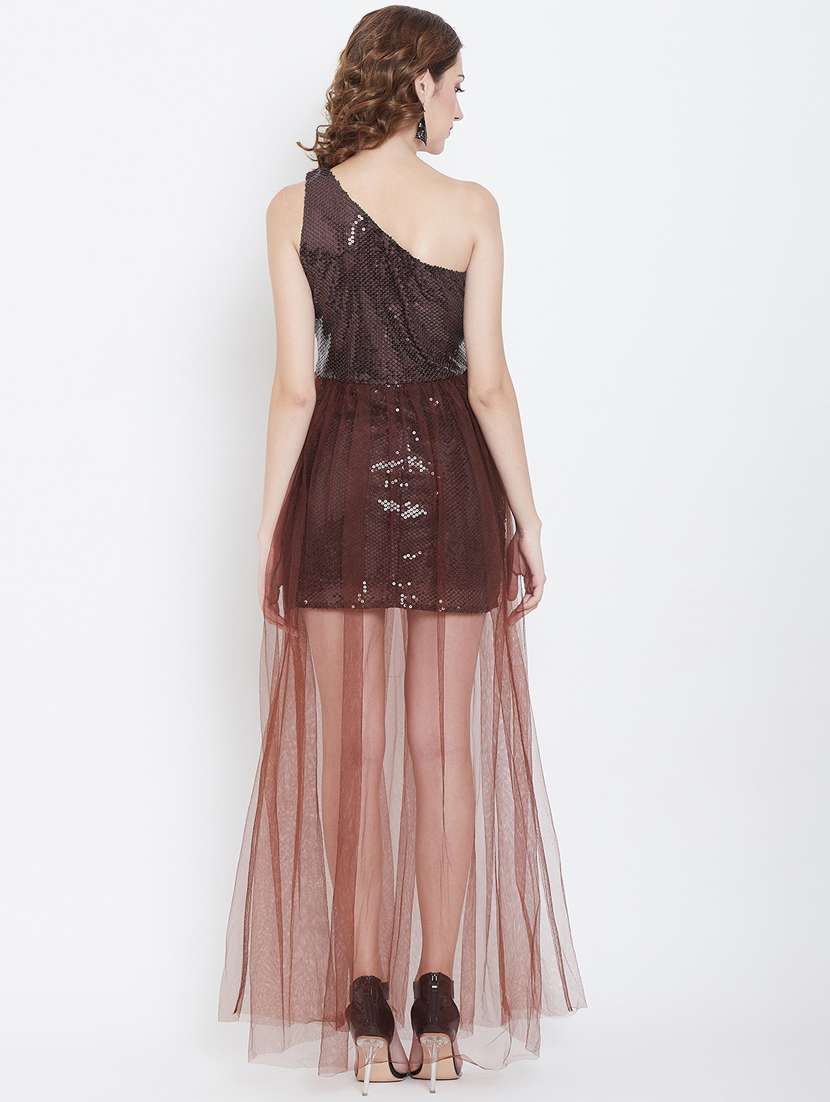 Women's Ruffle Solid Dress - 16810051 -  Standard Image - 2