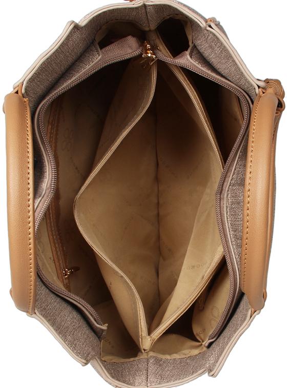 beige canvas regular handbag - 16810345 - Standard Image - 2