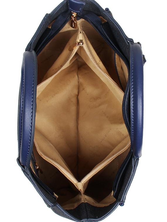 blue leatherette regular handbag - 16810346 - Standard Image - 2