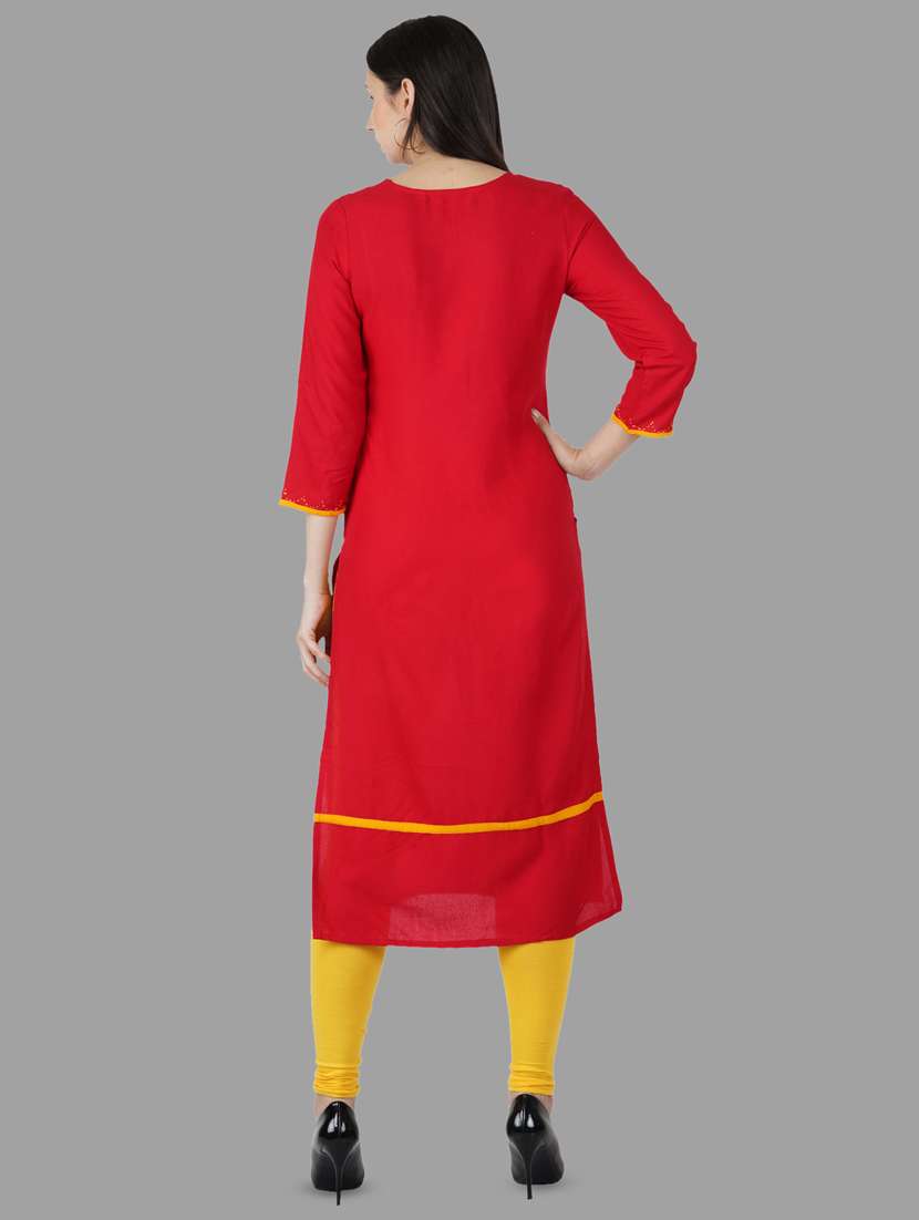 women's straight kurta - 16810422 -  Standard Image - 2