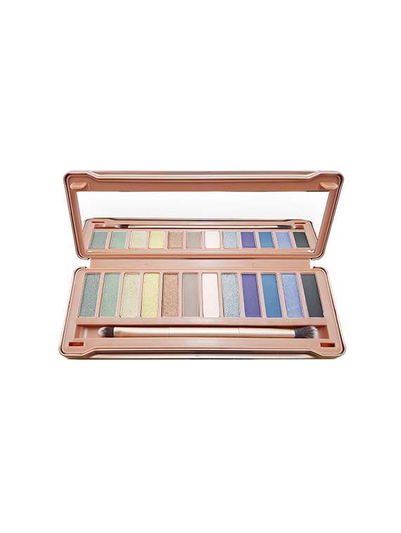 buy glamgals hollywood-u.s.a 12 color eye shadow palette 15.6 g & get reusable false eye lashes free
