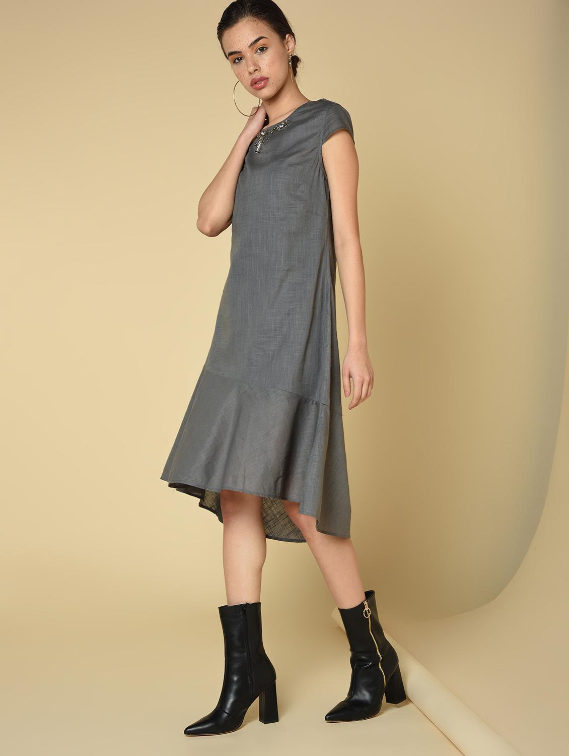 women's tiered dress solid dress - 16810931 -  Zoom Image - 0