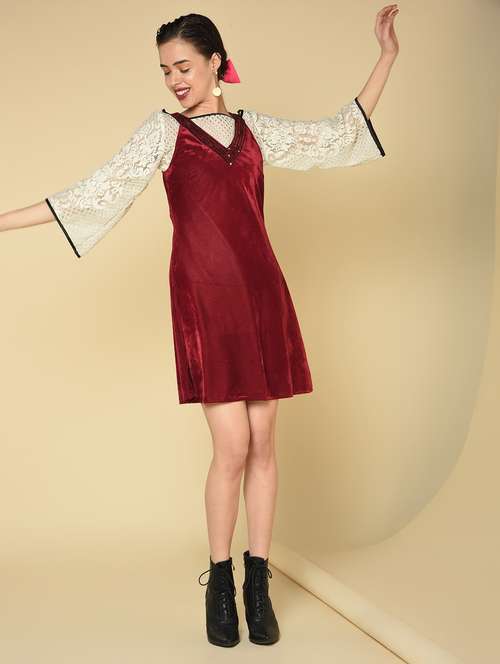 women's shift self design dress - 16810940 - Standard Image - 0