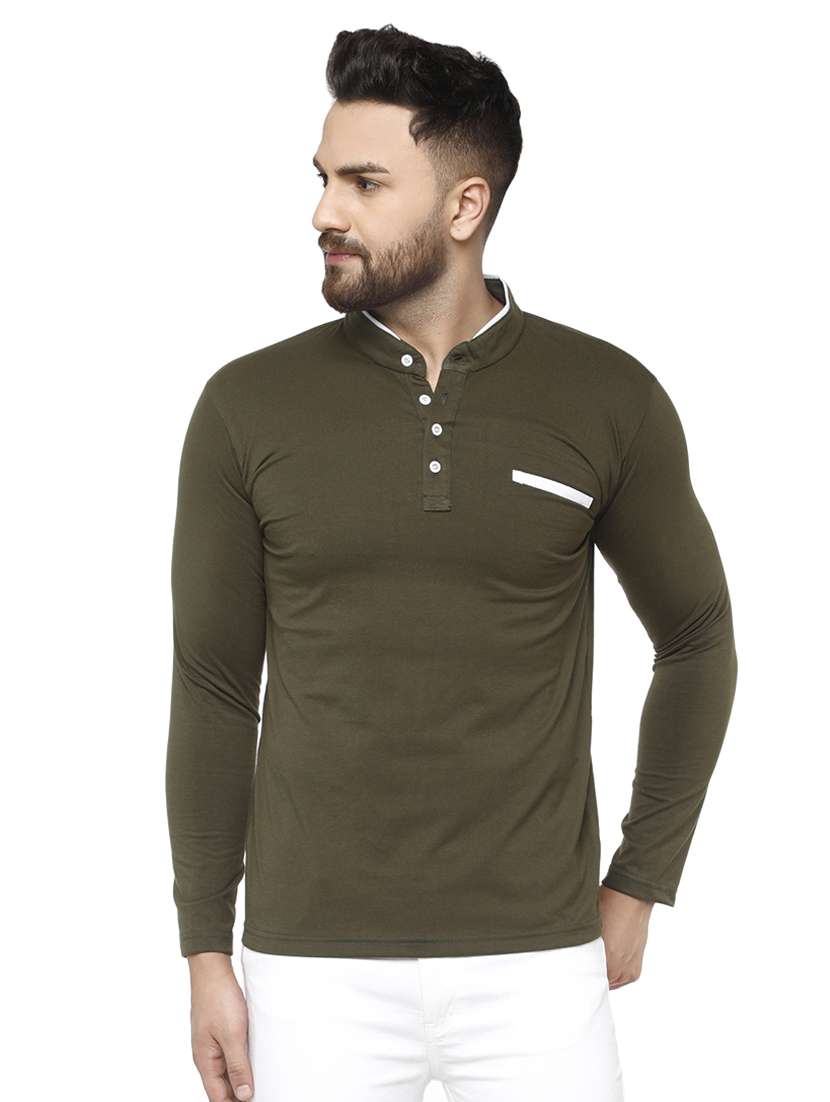 green solid pocket t-shirt 