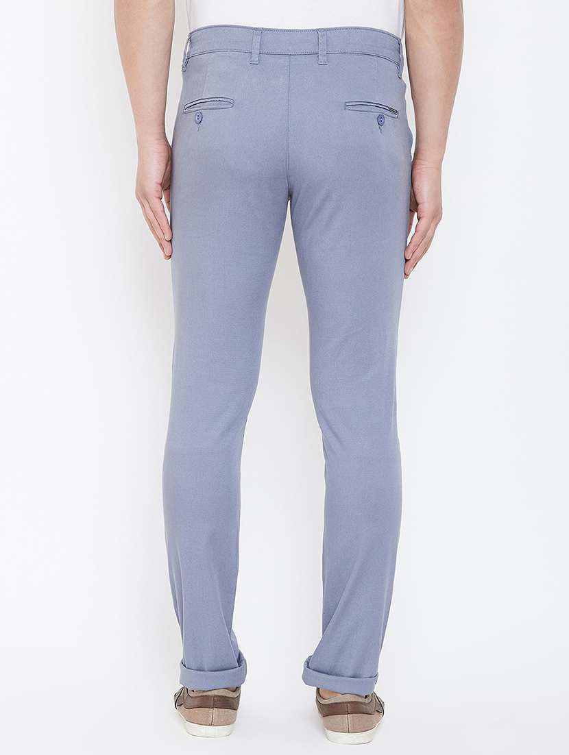 men mid rise solid chinos - 16812503 - Standard Image - 2