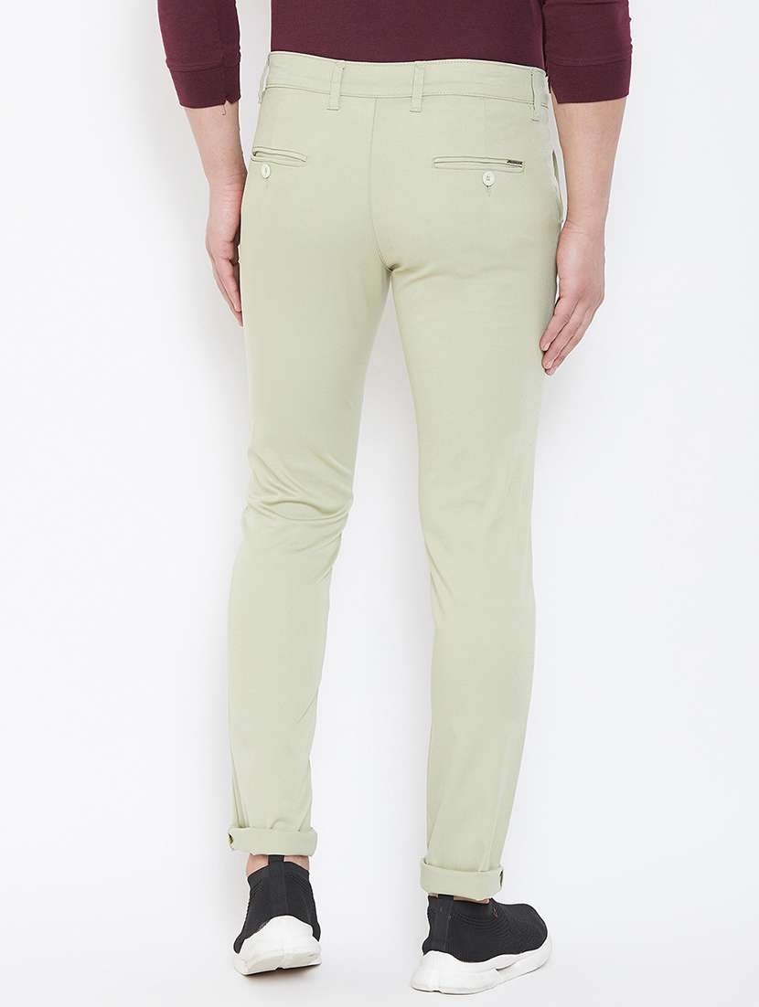 green textured chinos - 16812504 - Standard Image - 2
