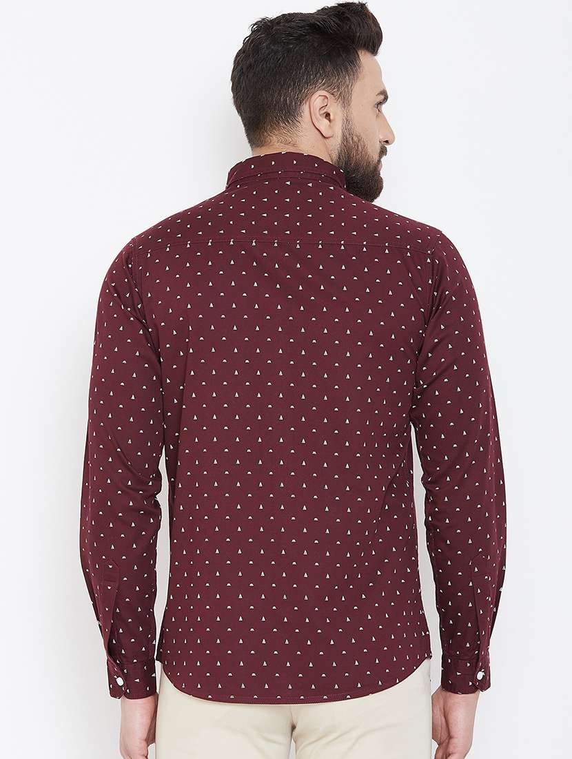 red printed casual shirt - 16812508 - Standard Image - 2