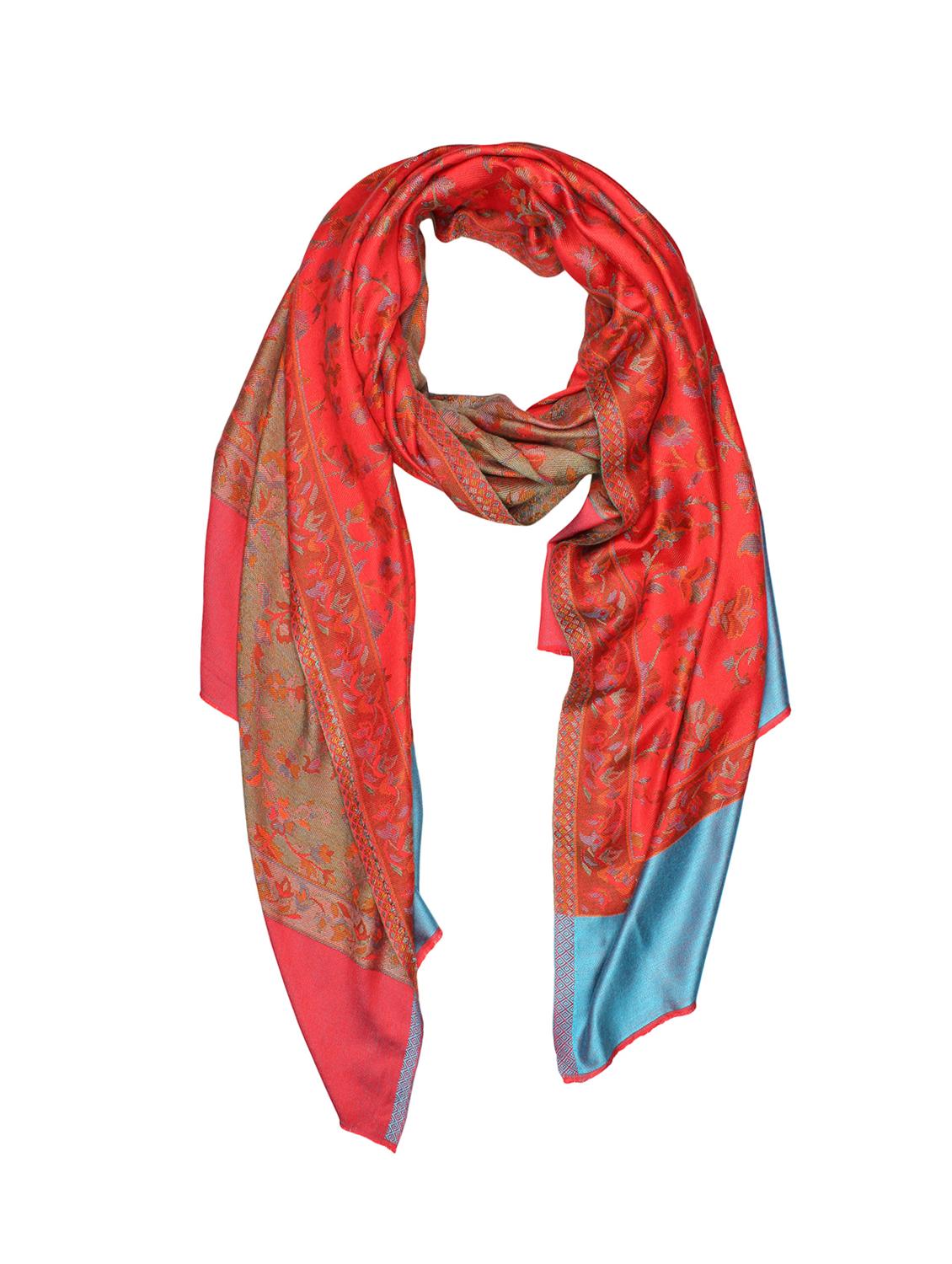 red modal silk stole - 16812674 - Standard Image - 2