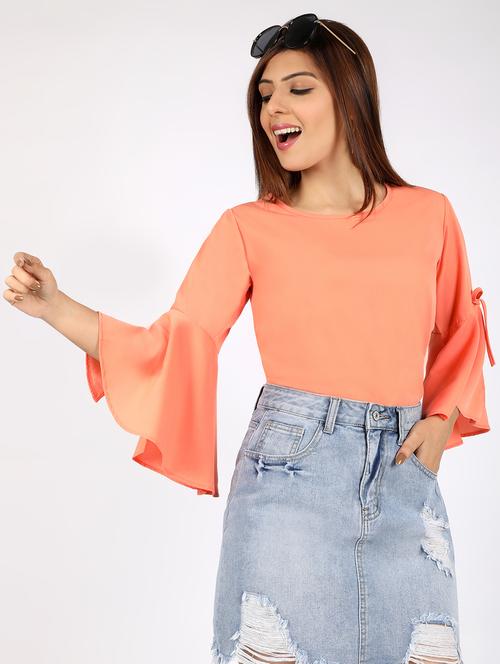 women's straight round neck top - 16812694 -  Standard Image - 0