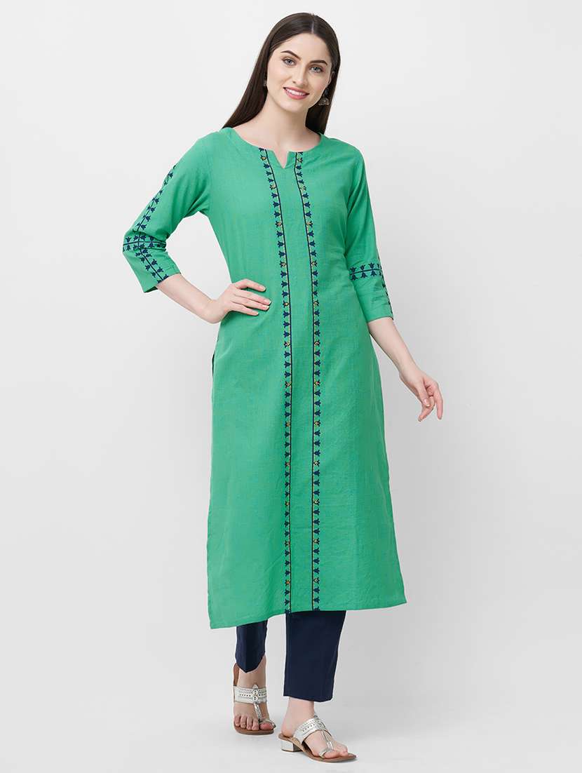 printed straight kurta