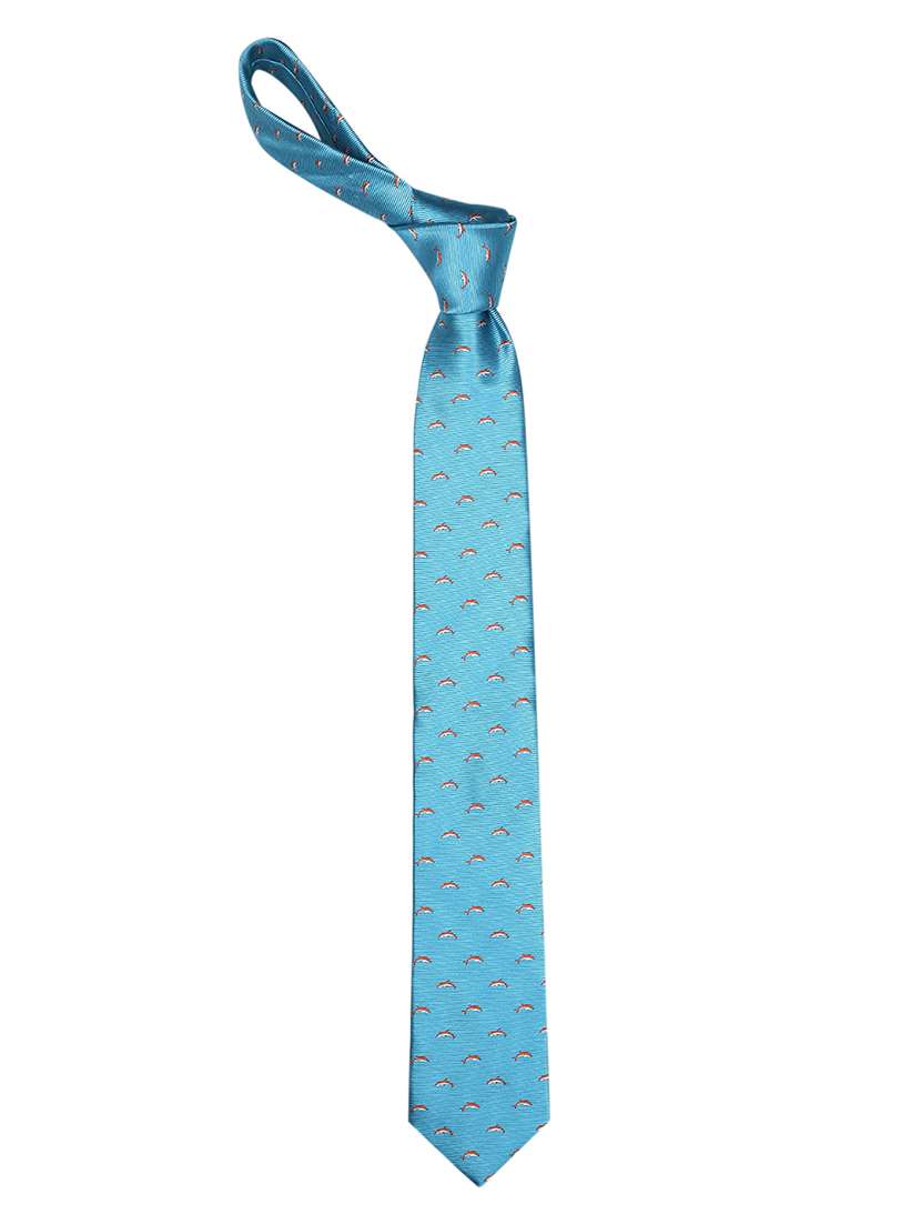 blue micro fiber tie