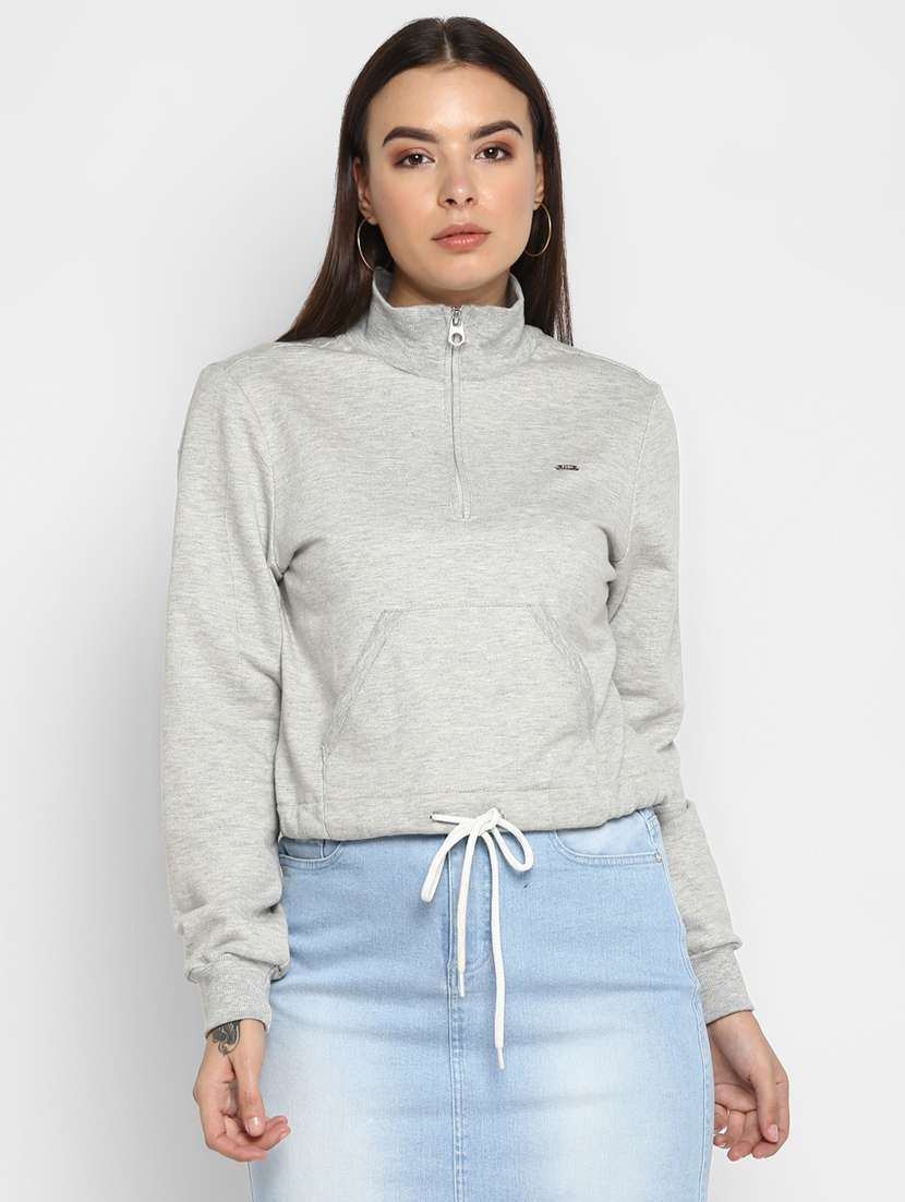 drawstring waist sweatshirt 