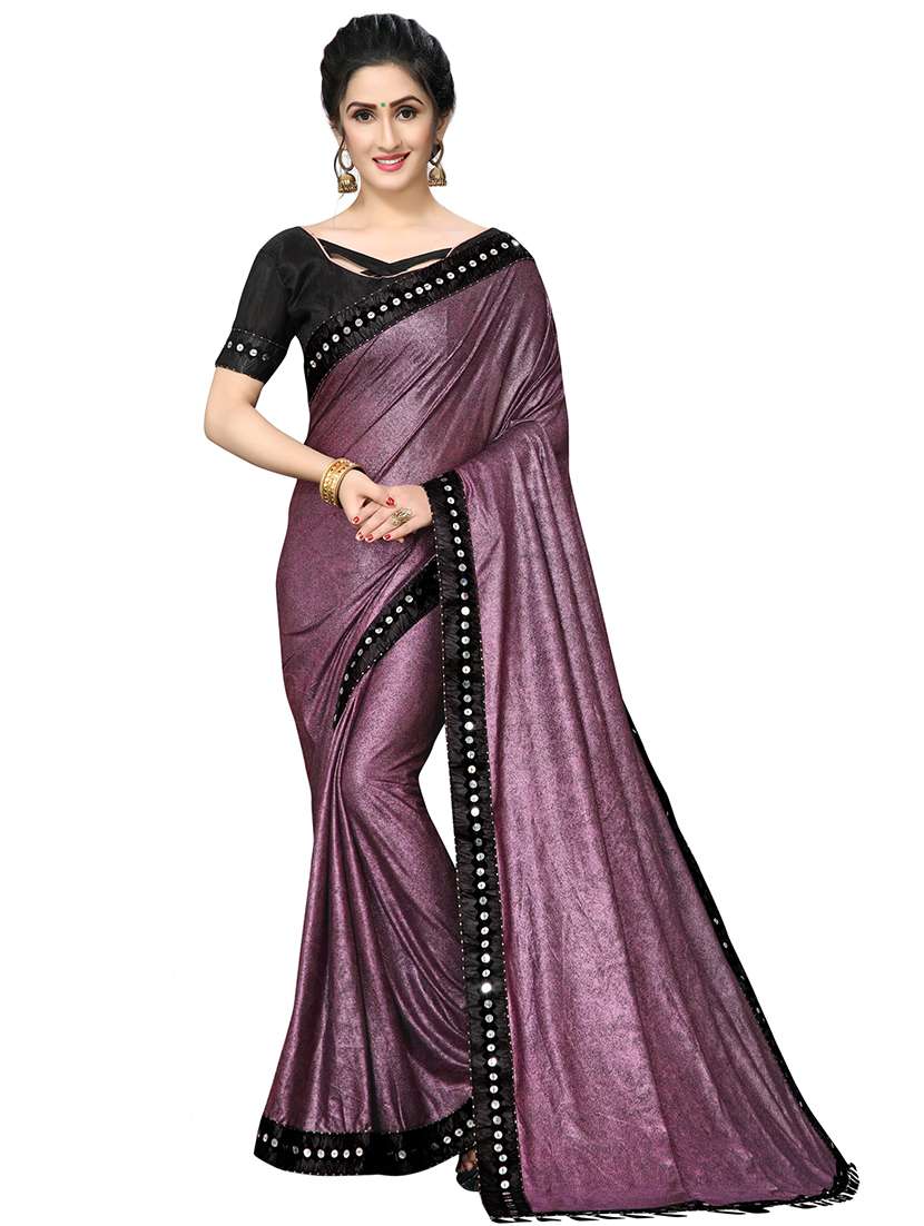 foil printed saree with blouse