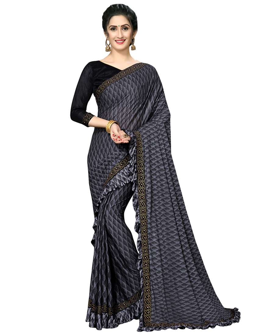 foil printed saree  with blouse