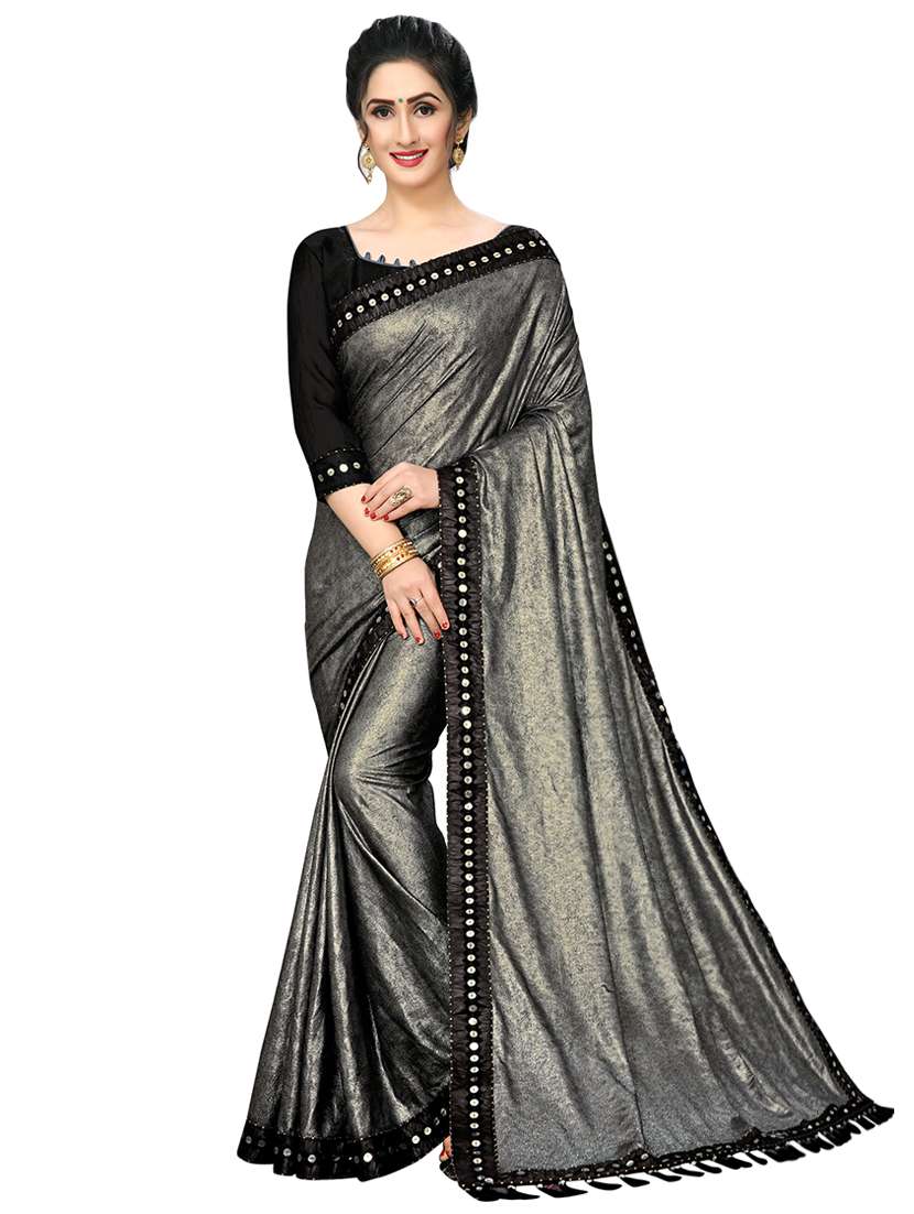 foil printed saree  with blouse