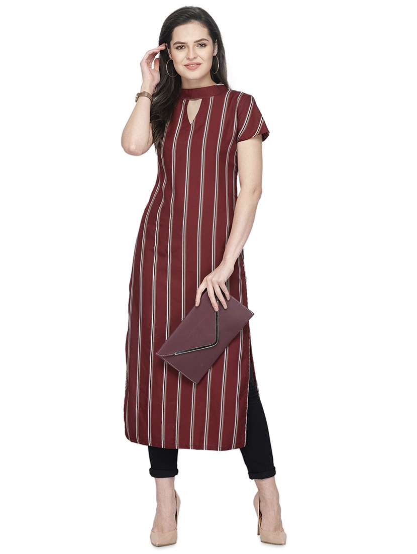 striped straight kurta