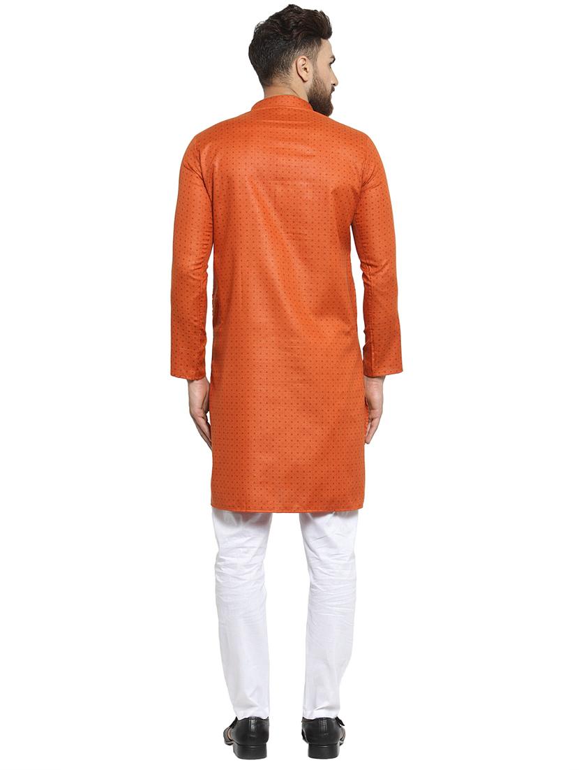 orange printed kurta pyjama set - 16818543 - Standard Image - 2