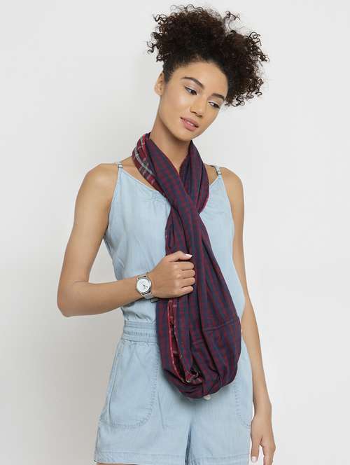 blue cotton stole - 16820973 - Standard Image - 0
