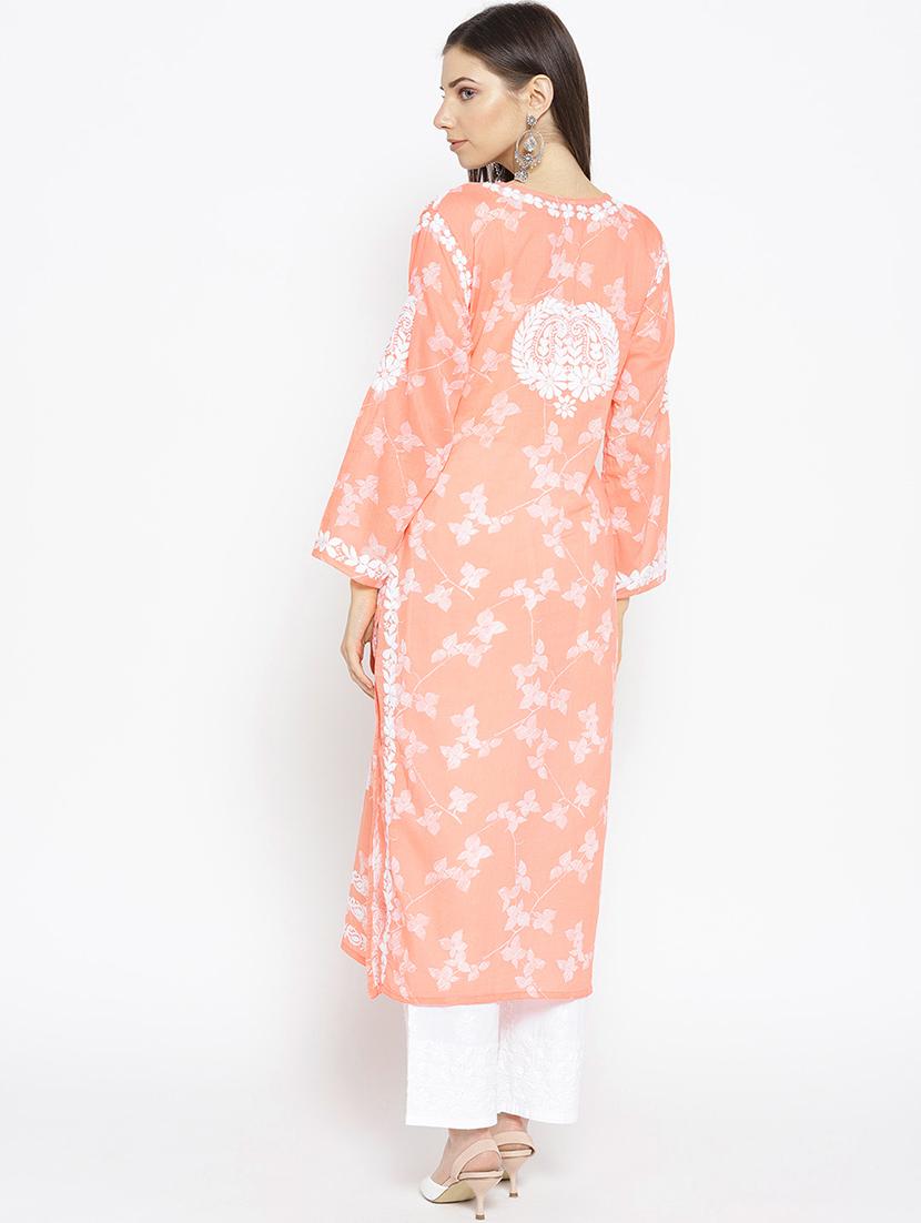 embroidered straight kurta - 16823207 - Standard Image - 2