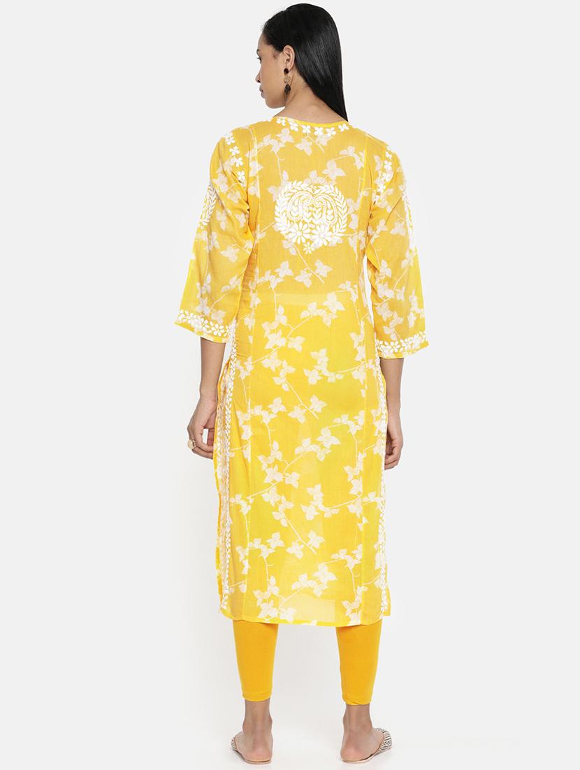 embroidered straight kurta - 16823213 - Standard Image - 2