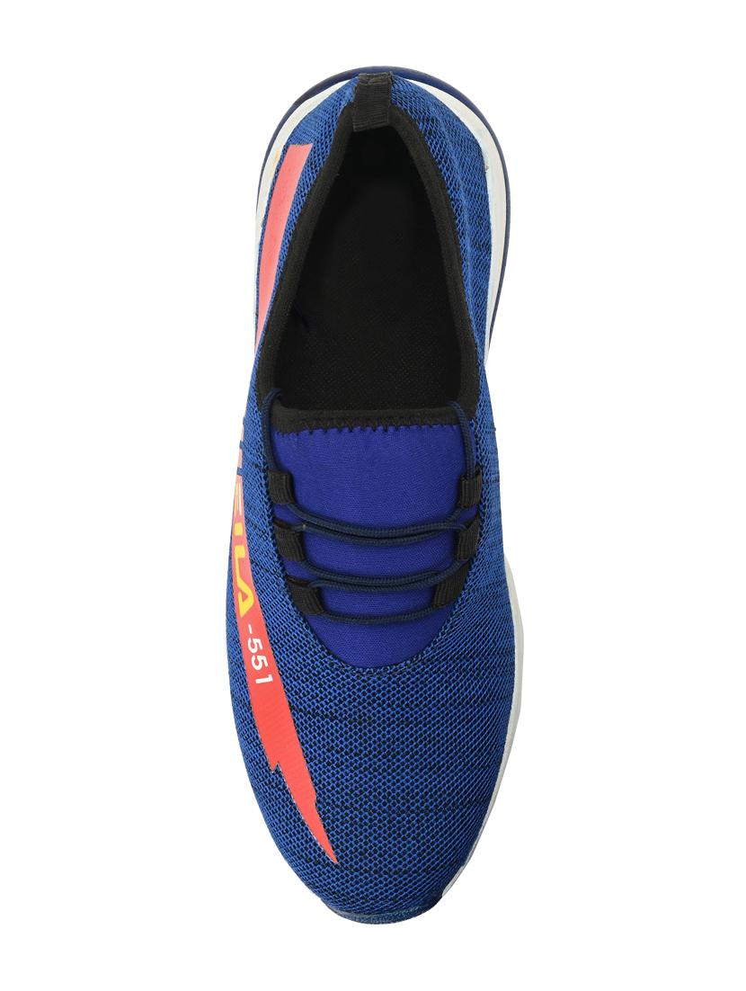 blue fabric lace up sport shoes - 16825112 - Standard Image - 2