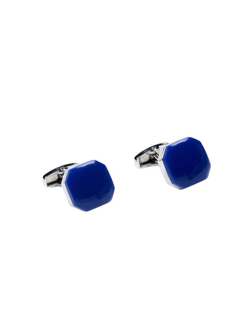 blue metal cufflinks