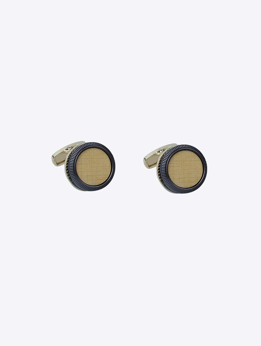 gold metal cufflinks