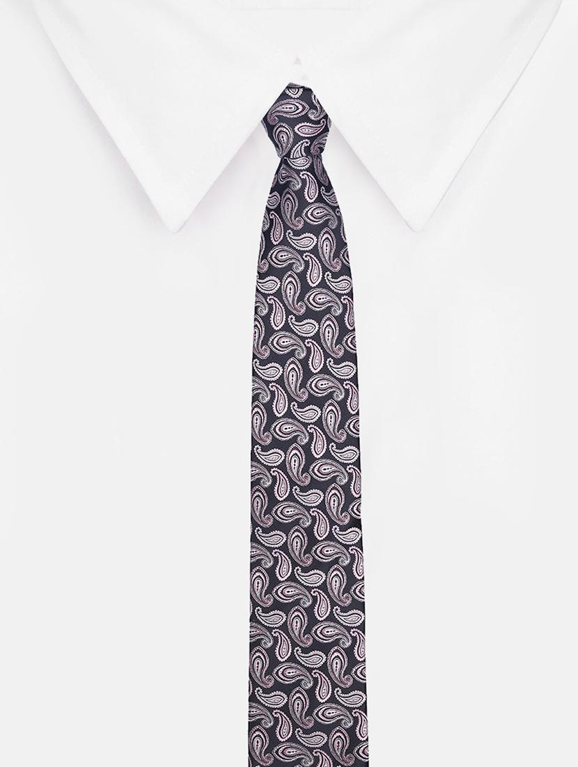 black micro fiber tie - 16826172 - Standard Image - 2