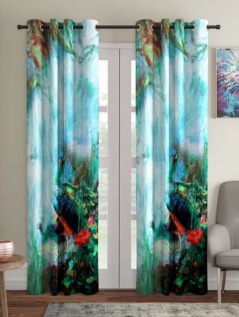   digital print door curtains (set of 2)