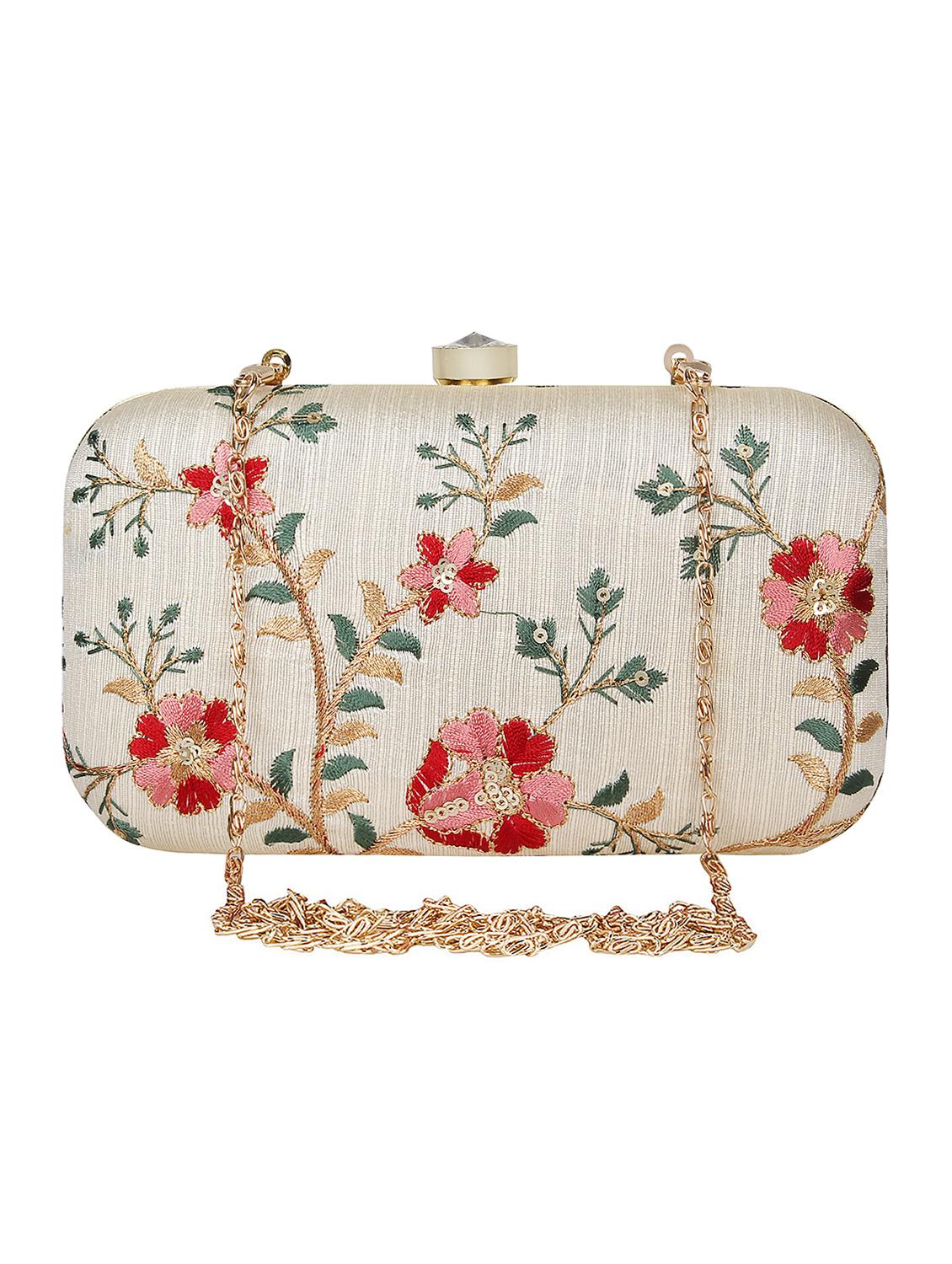 faux silk box clutch - 16828260 - Zoom Image - 0