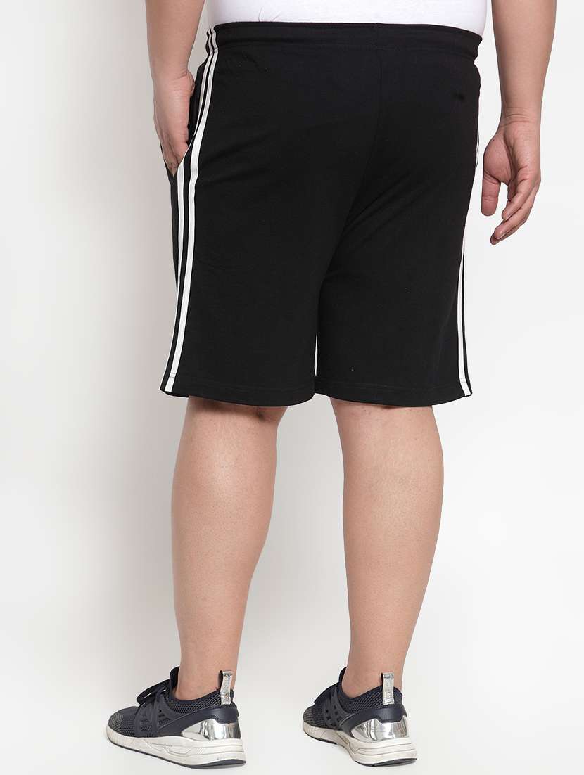 black side striped shorts (plus size) - 16828624 -  Standard Image - 2