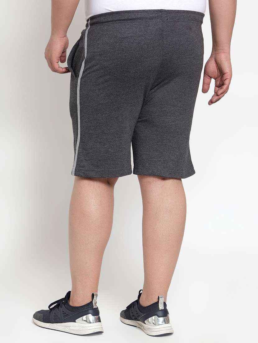 grey side striped shorts (plus size) - 16828626 - Standard Image - 2