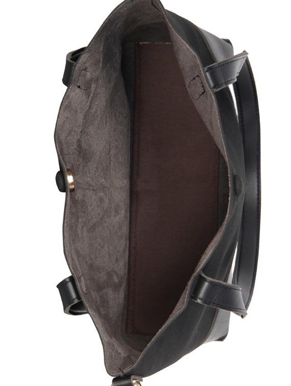 black leatherette bombo handbag - 16829182 - Standard Image - 2