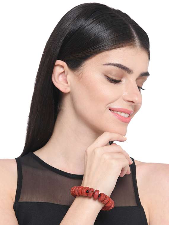 red metal beaded bracelet - 16829824 - Standard Image - 2