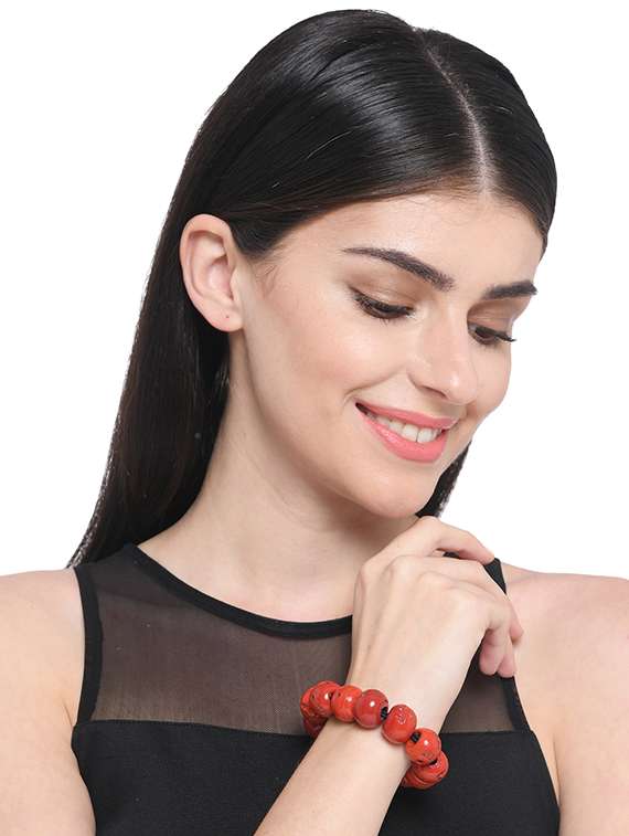 red metal beaded bracelet - 16829826 - Standard Image - 2