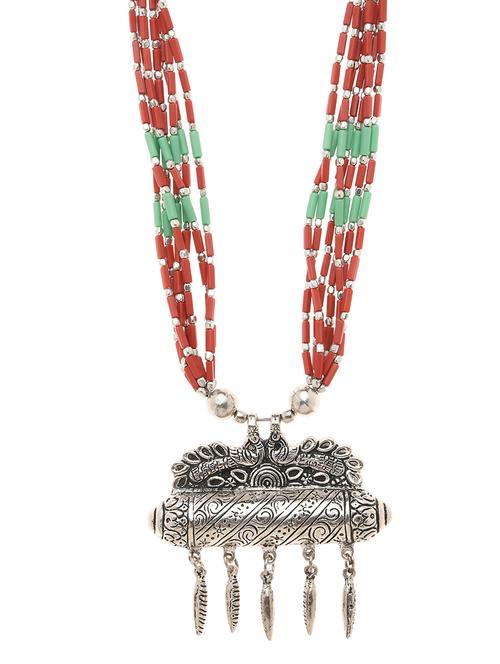 multi colored metal long necklace - 16829882 - Standard Image - 0