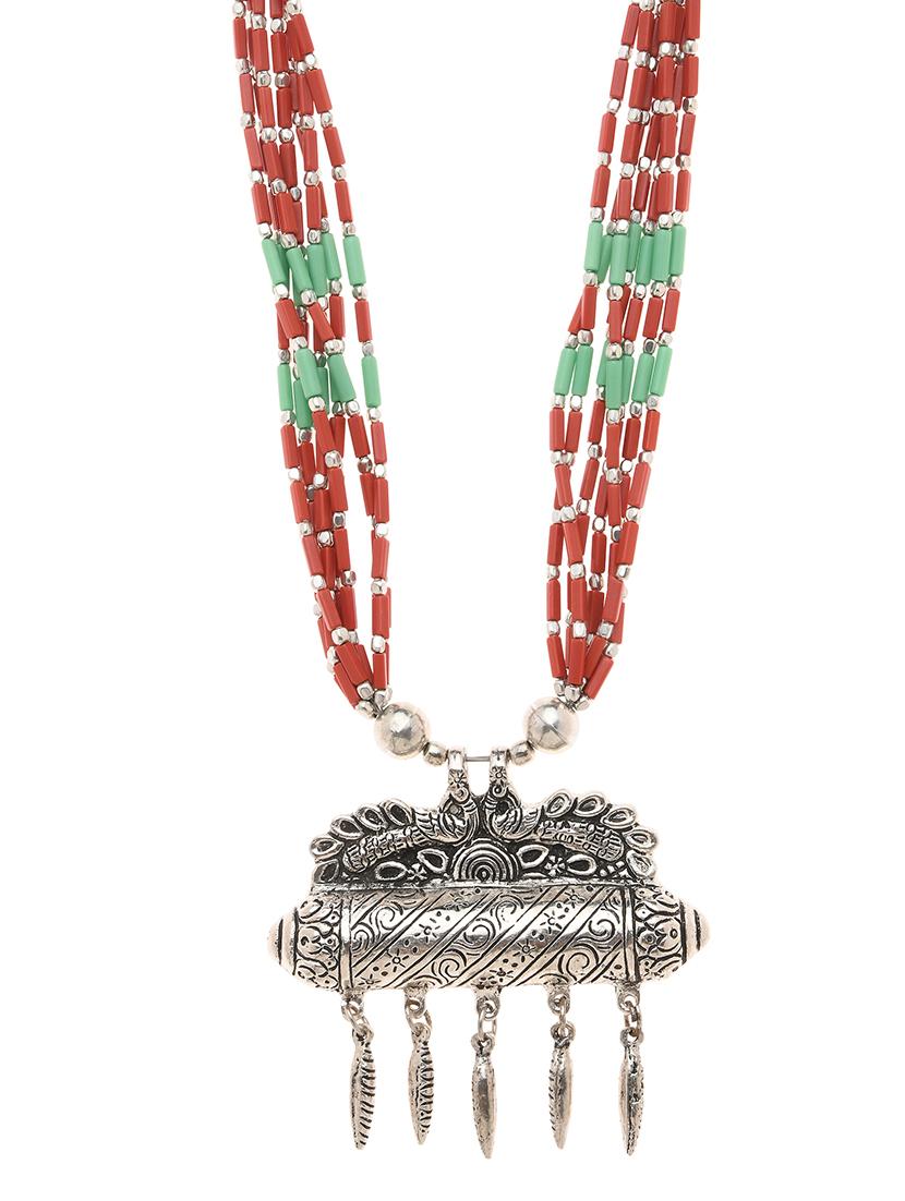 multi colored metal long necklace - 16829882 - Zoom Image - 0