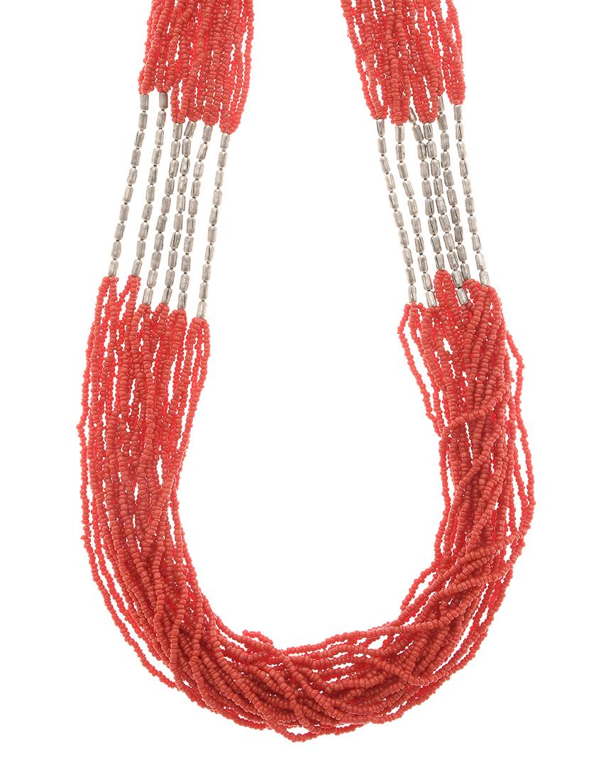 red metal long necklace - 16829904 - Zoom Image - 0